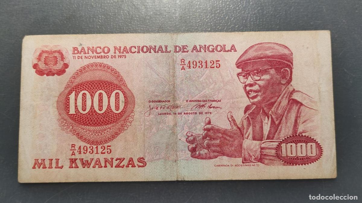 Billetes extranjeros: ANGOLA 1000 KWANZAS 14/08/1979 P-117a BC/BC+
