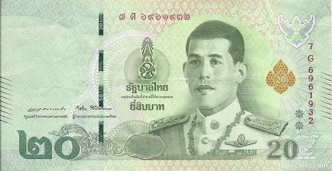 Billetes extranjeros: TAILANDIA - 20 BAHT - 2018 - 7 G 6961932 - PAPEL - CIRCULADA - FOTOS