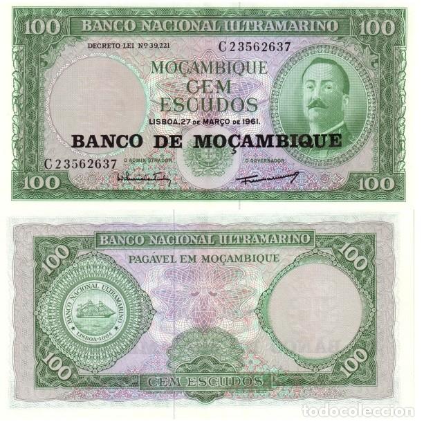 Billetes extranjeros: Billete Mozambique 100 Escudos 1961 UNC Pick 117