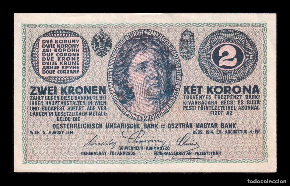 Billetes extranjeros: Austria 2 Coronas 1914 Pick 17b Sc Unc