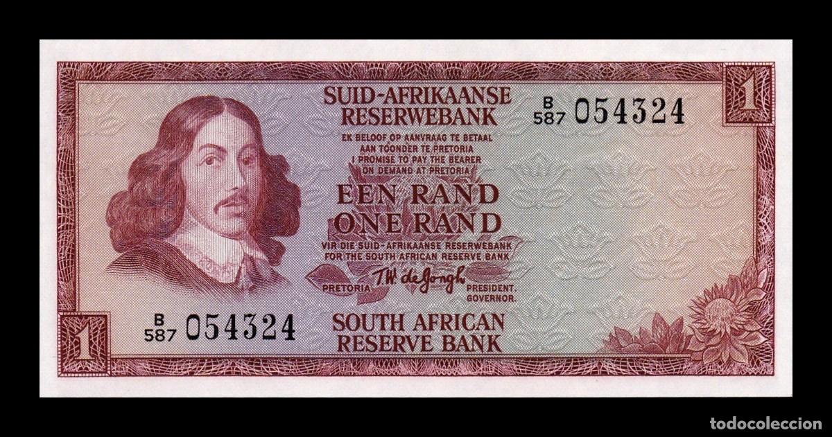 Billetes extranjeros: Sud&aacute;frica 1 Rand Bartholomeus Vermuyden 1975 Pick 116b Sc Unc