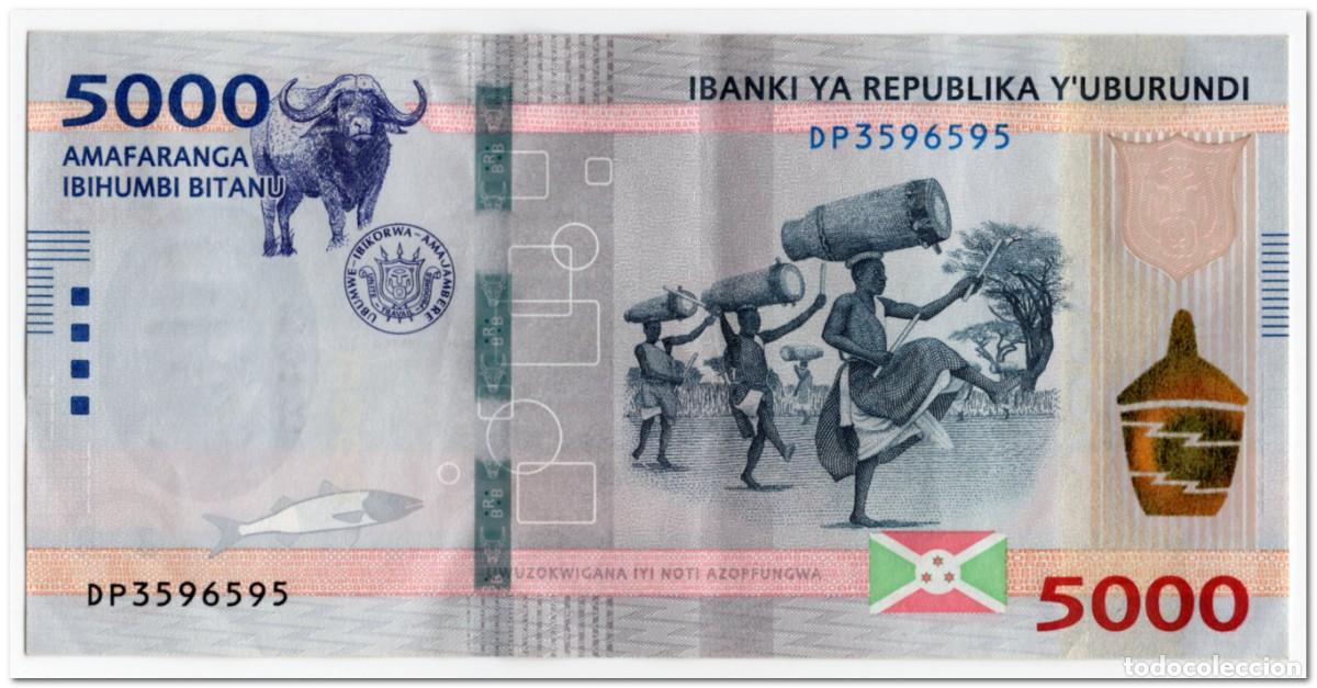 Billetes extranjeros: BURUNDI,5 000 FRANCS,2022,P.NEW,XF+