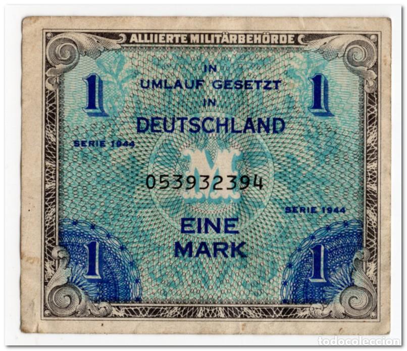 Billetes extranjeros: GERMANY,MILITARY PAYMENT,1 MARK,1944,P.192b,VF