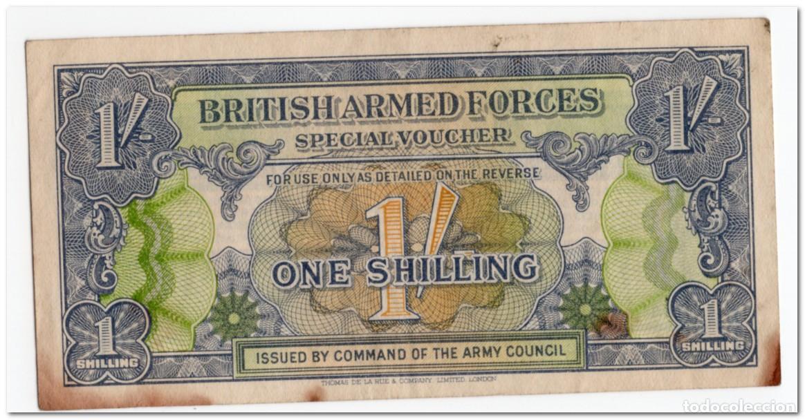 Billetes extranjeros: GREAT BRITAIN,BRITISH ARMED FORCES,1 SHILLING,1946,P.M11,VF+