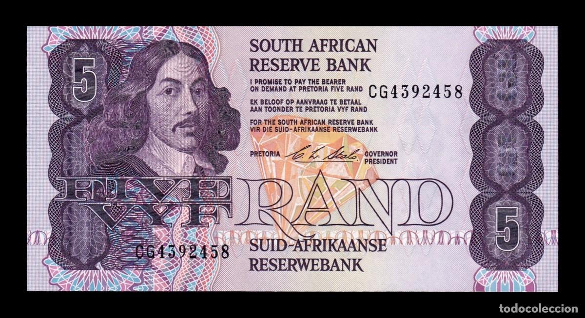 Billetes extranjeros: Sud&aacute;frica 5 Rand Bartholomeus Vermuyden 1990-1994 Pick 119e Sc Unc