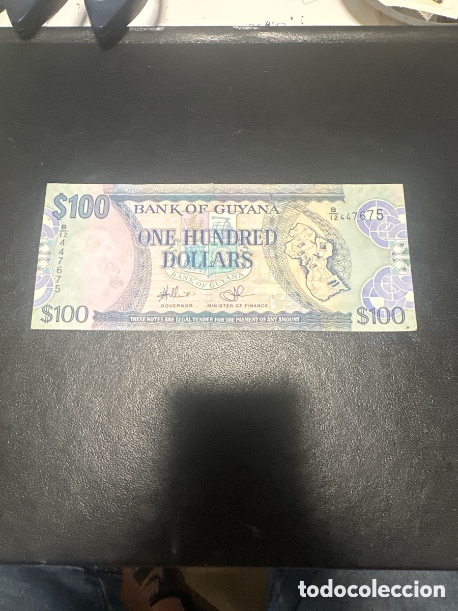 Billetes extranjeros: Billete de Guyana de 100 dollars
