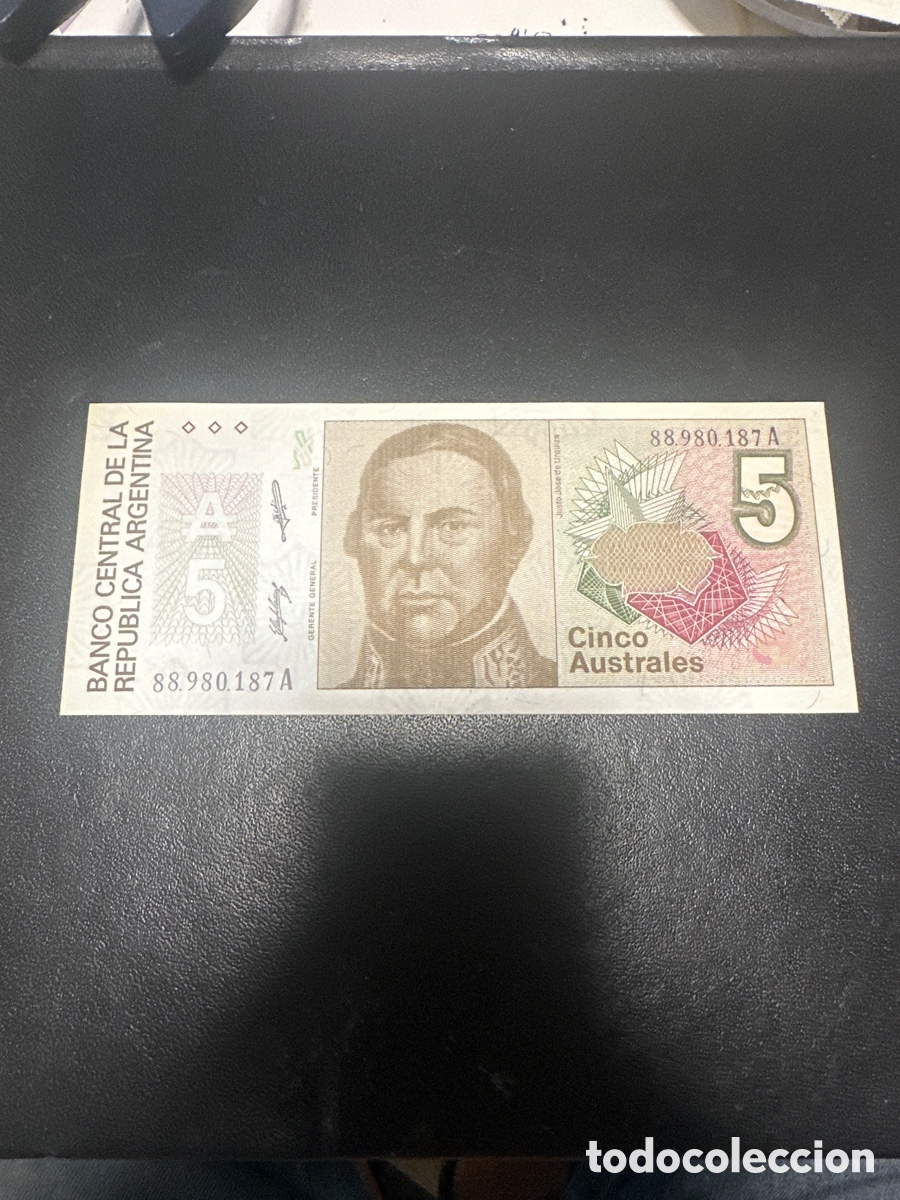 Billetes extranjeros: Billete de Argentina 5 australes