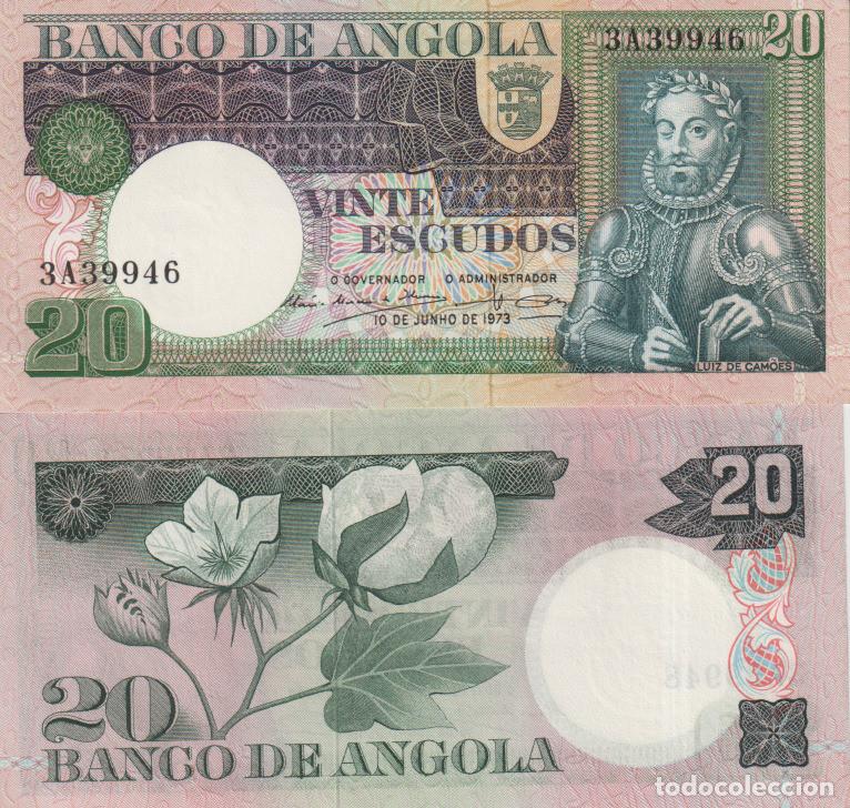 Billetes extranjeros: Angola 20 escudos del 1973 Pick 104 a SC/UNC