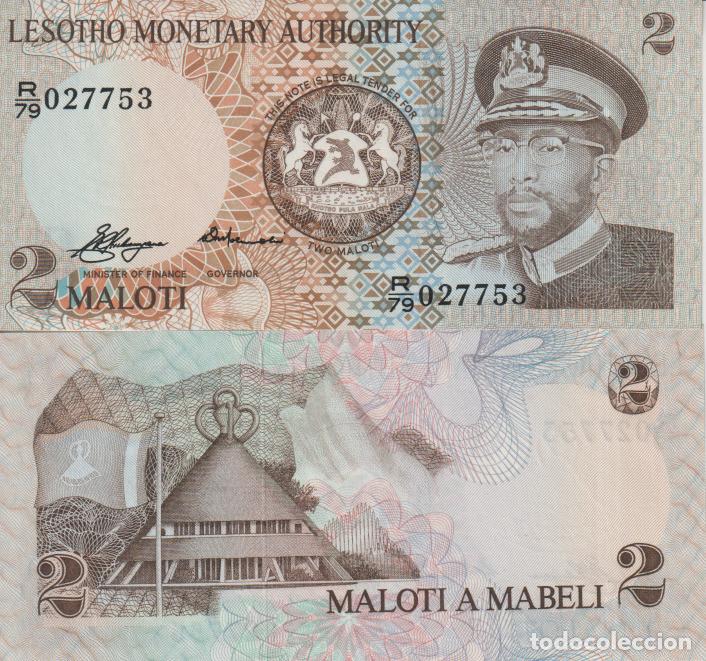 Billetes extranjeros: Lesoto 2 maloti Pick 1 a SC/UNC