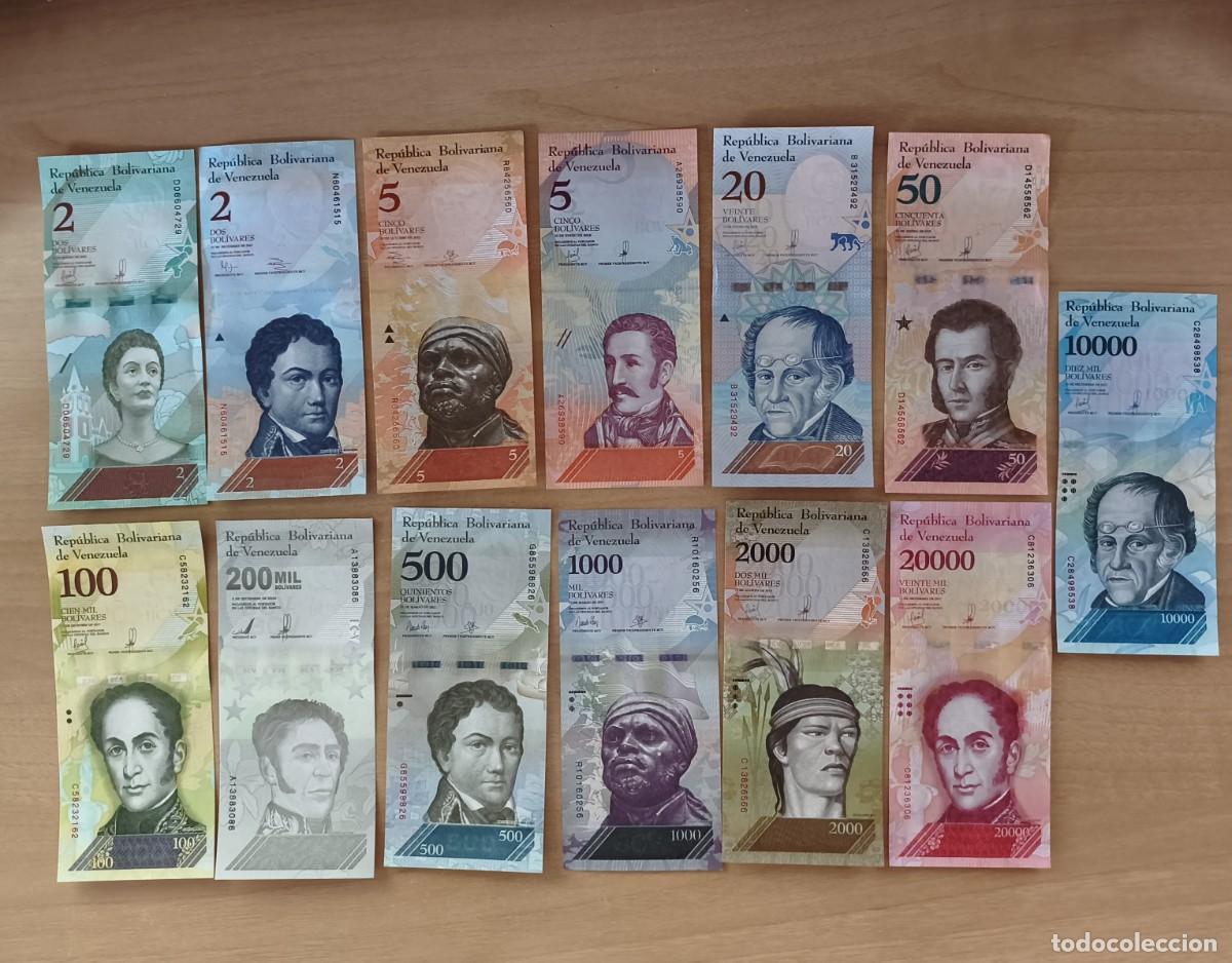 Billetes extranjeros: Lote 13 x Billetes Venezuela UNC 2018-2020 &rdquo;Bol&iacute;var Soberano&rdquo; 2007-2017 &rdquo;Bol&iacute;var Fuerte&rdquo;