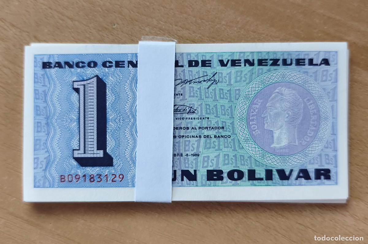 Billetes extranjeros: Lote Taco Set 25 Billetes Venezuela 1 Bolivar UNC 1989 Pick 68