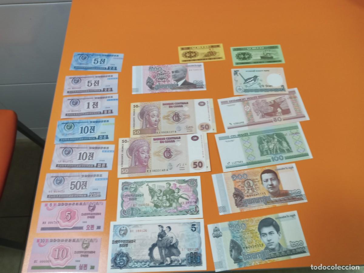 Billetes extranjeros: 100 BILLETES DIFERENTES LOTE 1