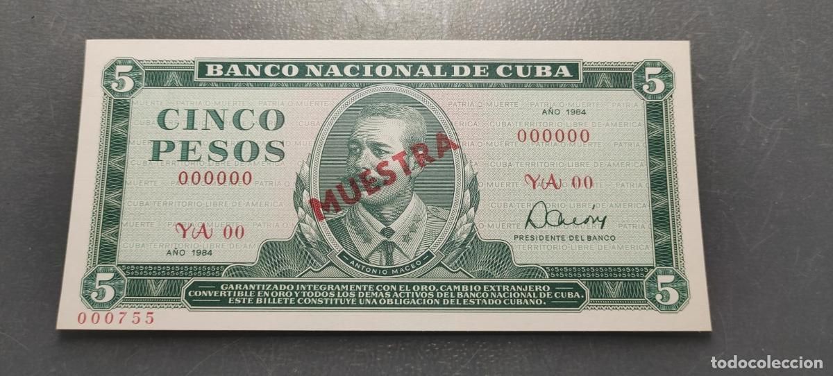 Billetes extranjeros: 5 PESOS 1984 &rdquo;MUESTRA&rdquo;