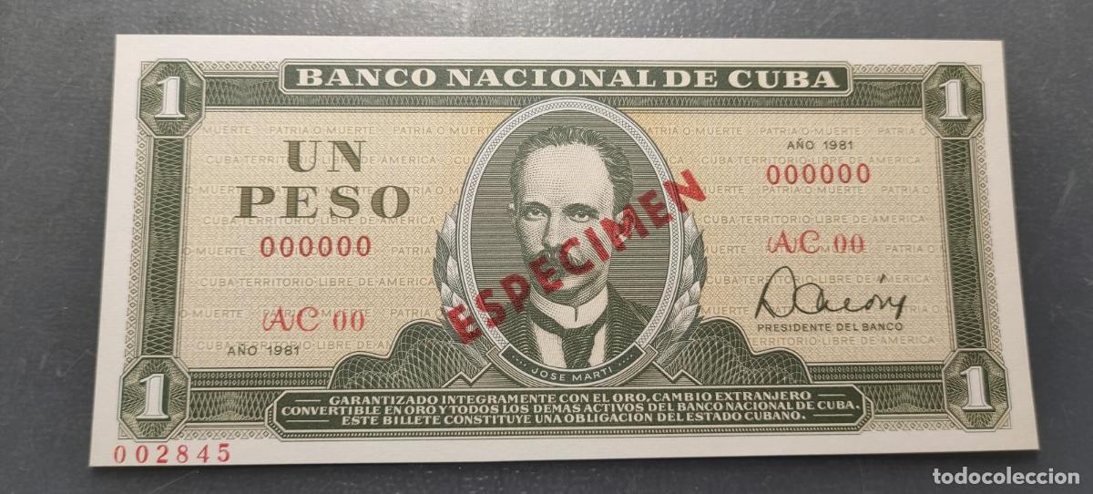 Billetes extranjeros: 1 PESO 1981 &rdquo;ESPECIMEN&rdquo;