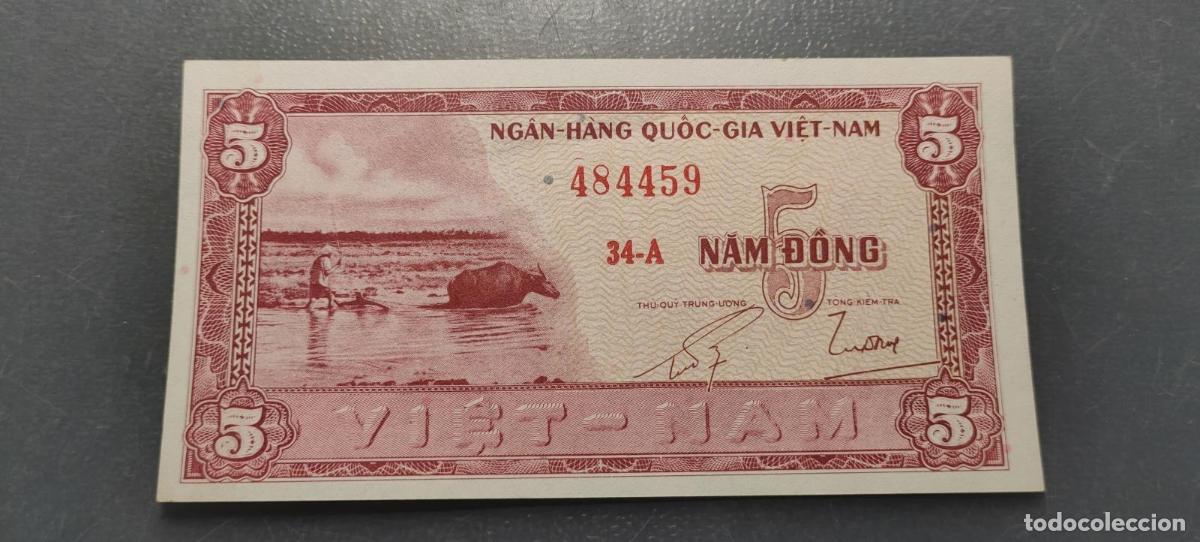 Billetes extranjeros: VIETNAM SOUTH 5 DONG 1955 P-13a SC-