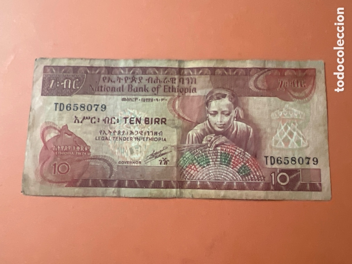 Billetes extranjeros: B229. BILLETE - Etiop&iacute;a - 10 Birr