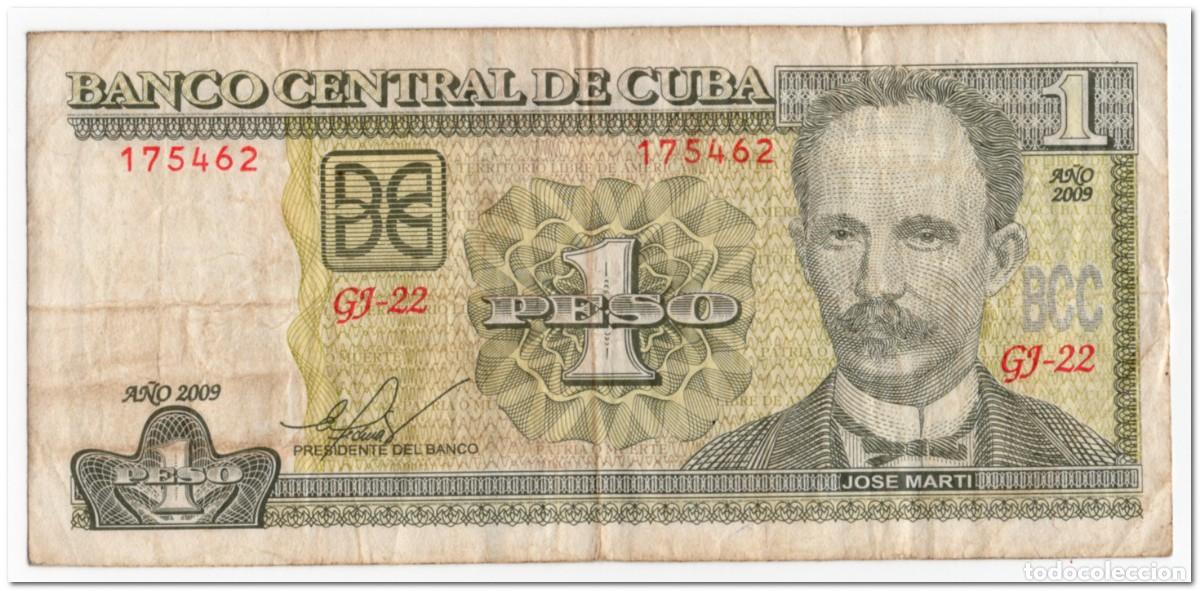 Billetes extranjeros: CUBA,1 PESO,2009,P.128d,FINE