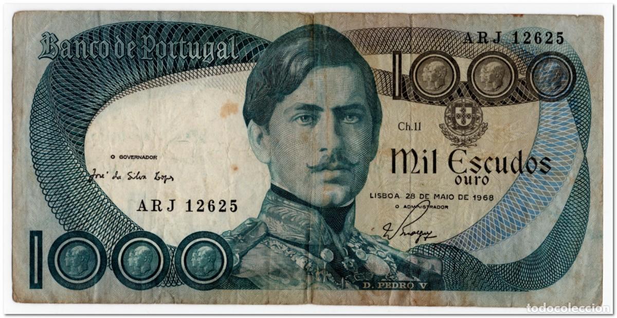 Billetes extranjeros: PORTUGAL,1000 ESCUDOS,1968,P.175a,FINE