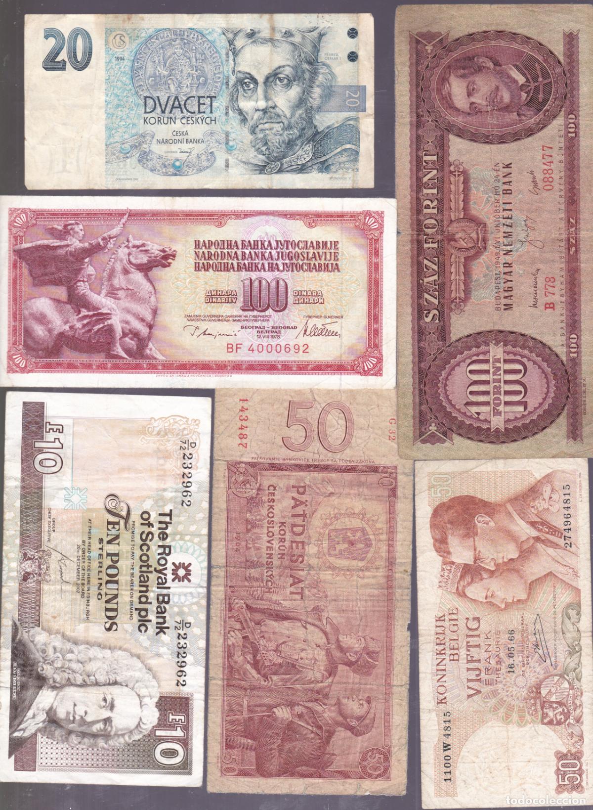 Billetes extranjeros: F6-3- Lote Billetes MUNDIALES