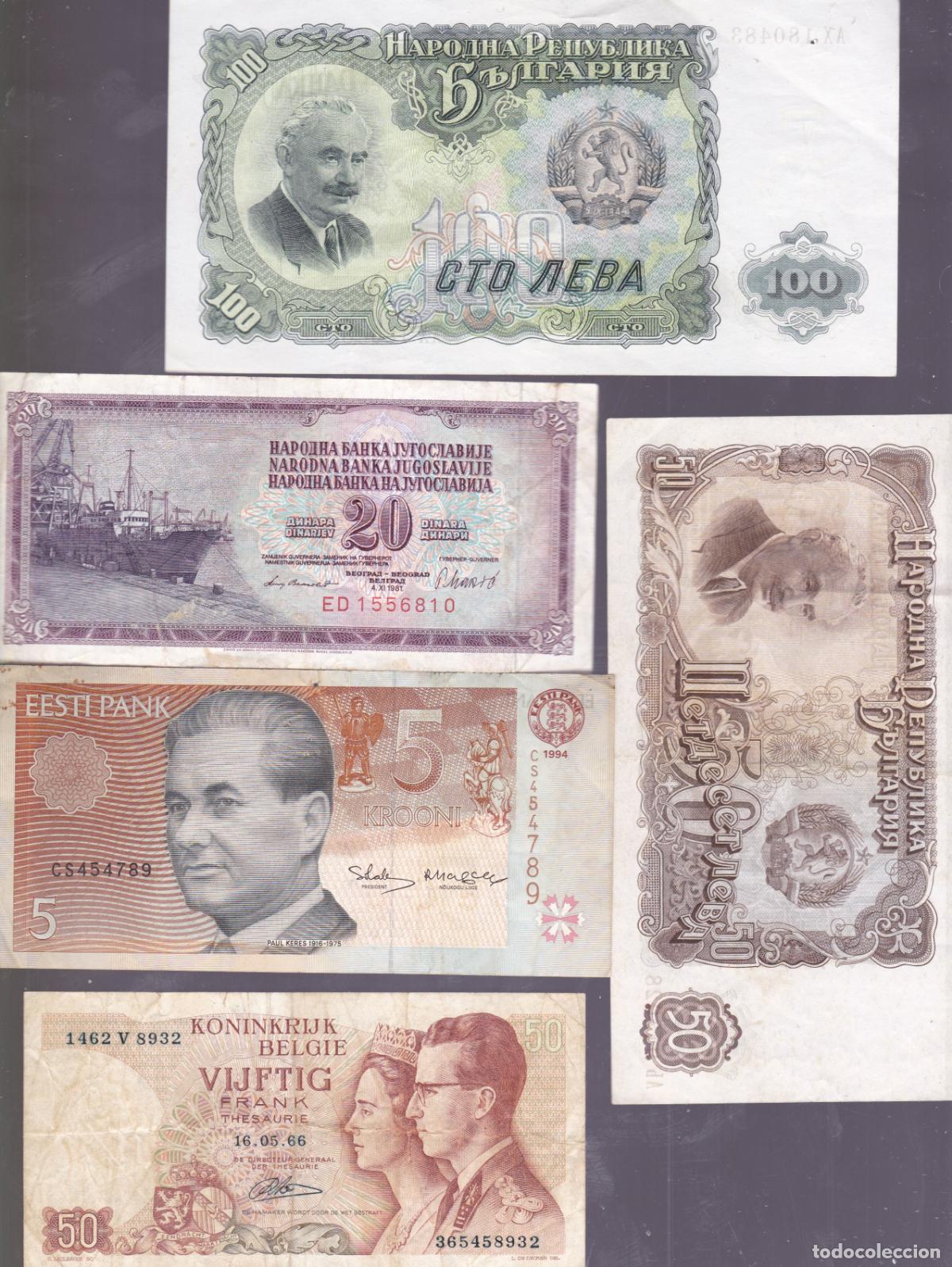 Billetes extranjeros: F6-12- Lote Billetes MUNDIALES