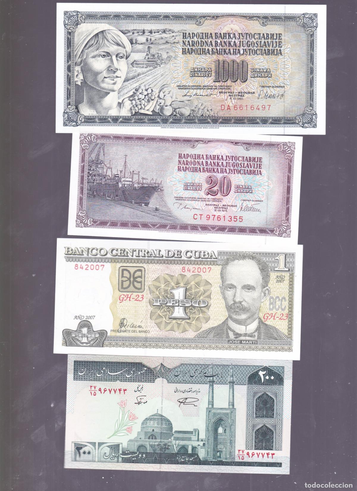 Billetes extranjeros: F6-27- Lote Billetes MUNDIALES . Sin Circular