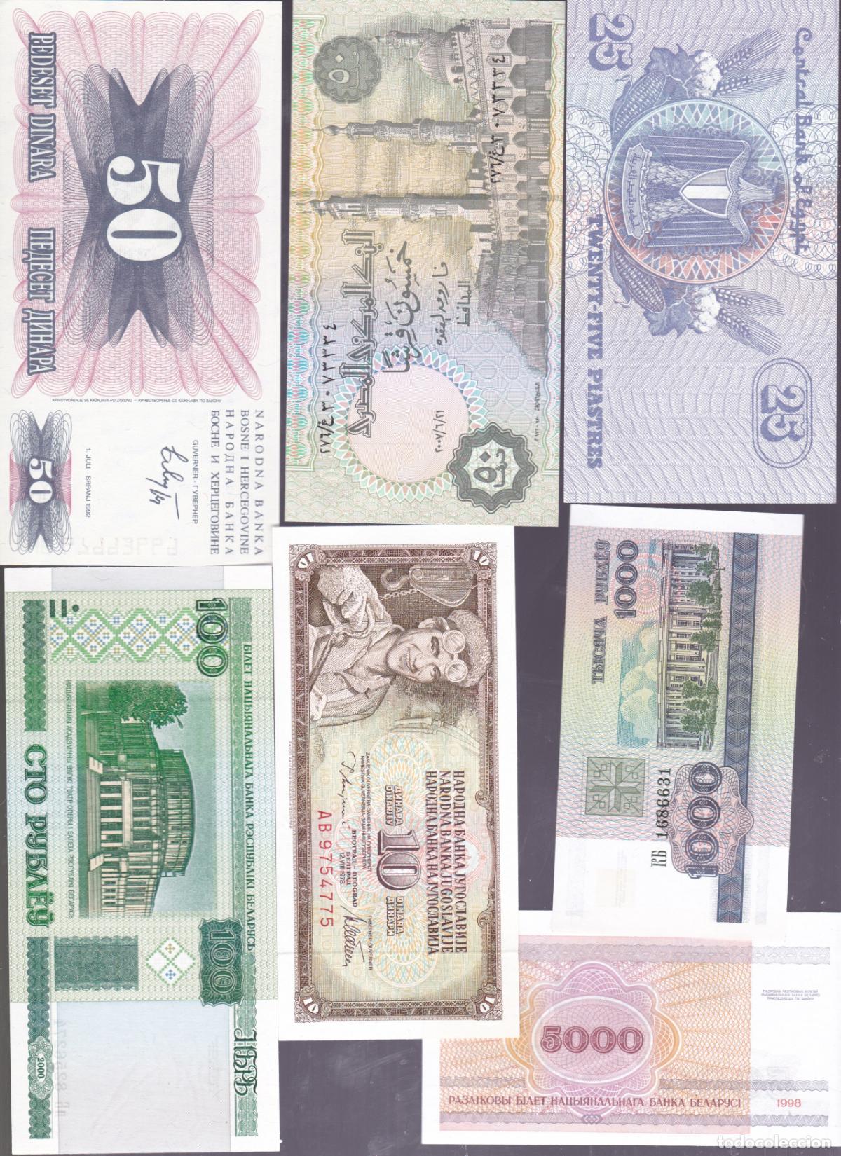 Billetes extranjeros: F6-37- Lote Billetes MUNDIALES . Sin Circular