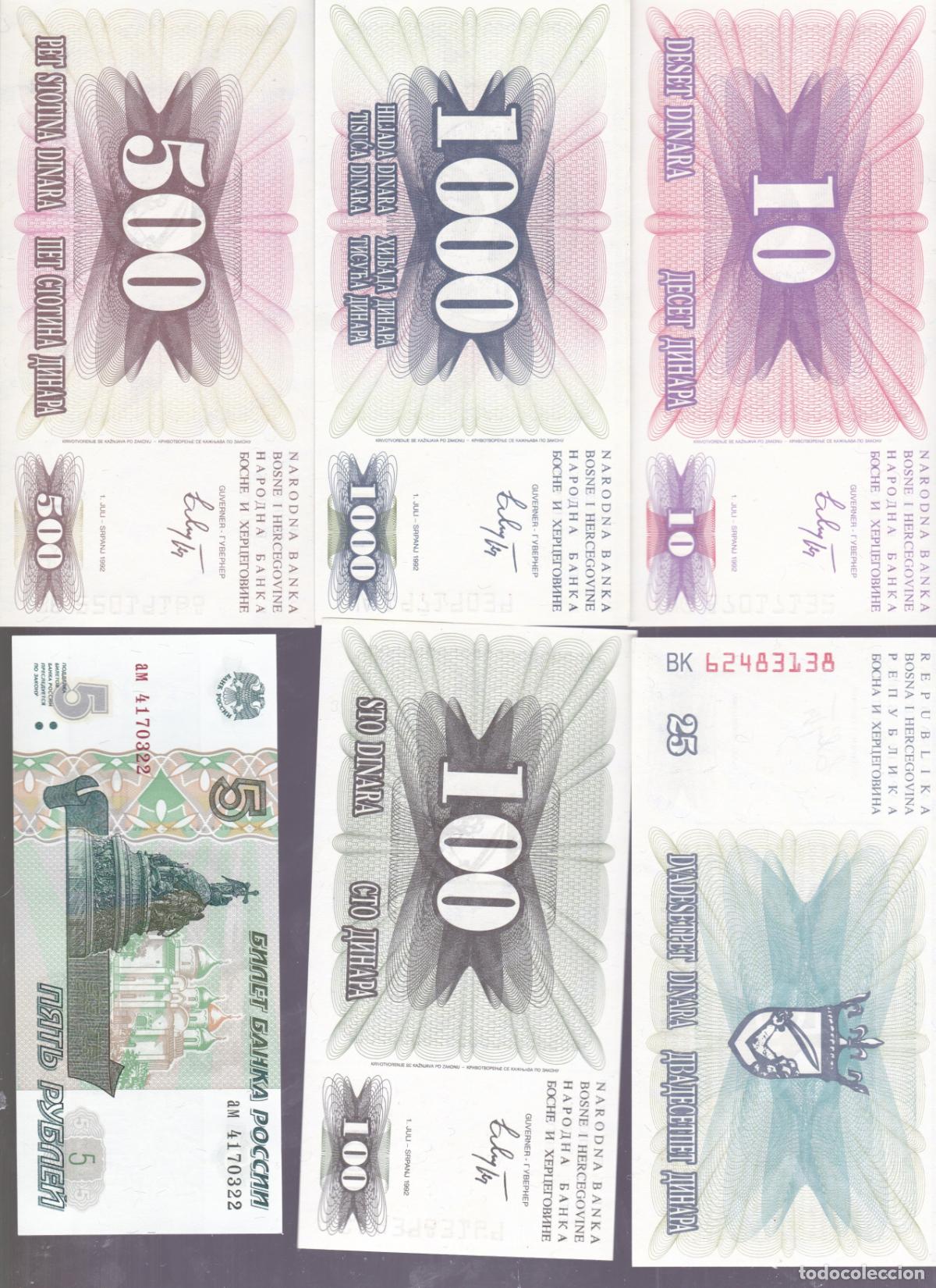 Billetes extranjeros: F6-39- Lote Billetes MUNDIALES . Sin Circular