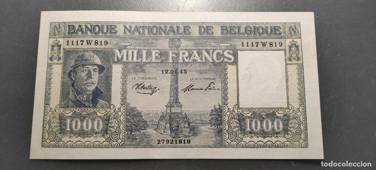 Billetes extranjeros: BELGICA BELGIUM 1000 FRANCS 12/01/1945 P-128b SC-