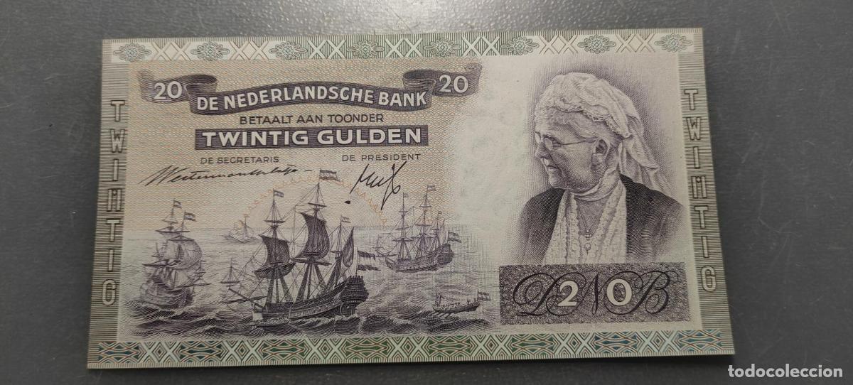 Billetes extranjeros: NETHERLANDS PAISES BAJOS 20 GULDEN 19/03/1941 P-54 SC UNC