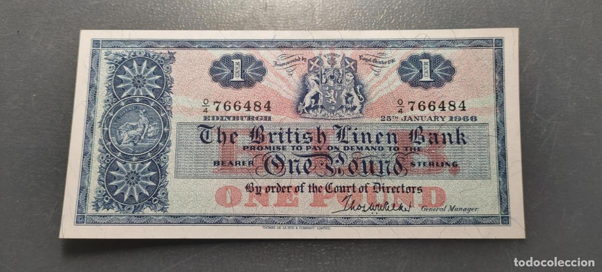 Billetes extranjeros: ESCOCIA SCOTLAND 1 POUND STERLING 25/01/1966 P-166c SC-/SC