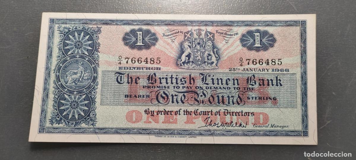 Billetes extranjeros: ESCOCIA SCOTLAND 1 POUND STERLING 25/01/1966 P-166c SC-/SC