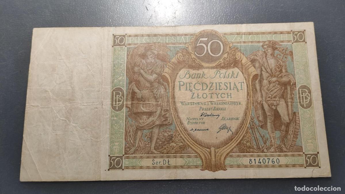 Billetes extranjeros: POLONIA POLAND 50 ZLOTYCH 1929 P-71 BC+/MBC-