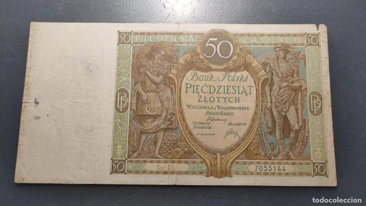 Billetes extranjeros: POLONIA POLAND 50 ZLOTYCH 1929 P-71 BC+/MBC-