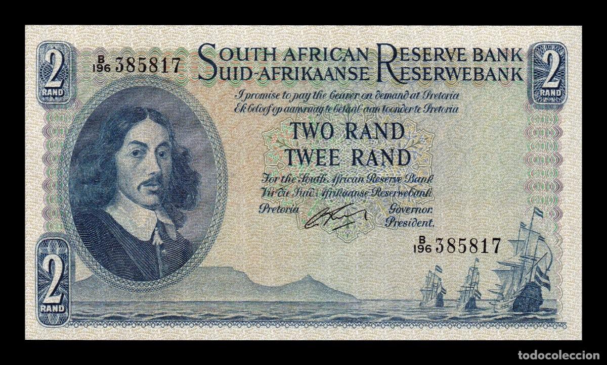 Billetes extranjeros: Sud&aacute;frica 2 Rand Bartholomeus Vermuyden 1962 Pick 104b Sc Unc