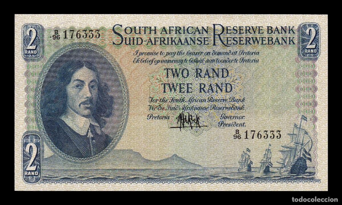 Billetes extranjeros: Sud&aacute;frica 2 Rand Bartholomeus Vermuyden 1962 Pick 104b Ebc/Sc- Xf/aUnc