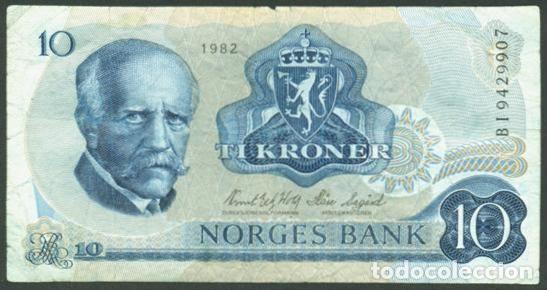 Billetes extranjeros: NORUEGA (NORWAY). 10 kroner 1982. Pick 36c.
