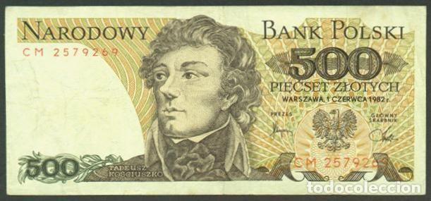 Billetes extranjeros: POLONIA (POLAND). 500 zlotych 1982. Pick 144 d.