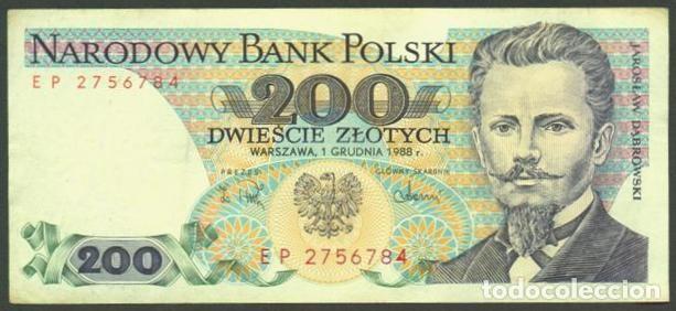 Billetes extranjeros: POLONIA (POLAND). 200 zlotych 1988. Pick 144c.