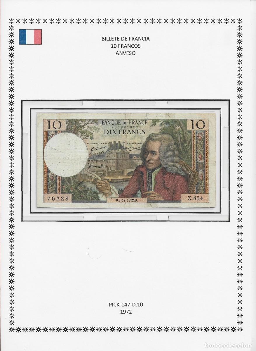Billetes extranjeros: Billete de Francia 1972 - 10 Francos - Leer Descripci&oacute;n