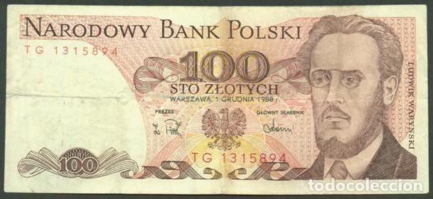 Billetes extranjeros: POLONIA (POLAND). 100 zlotych 1988. Pick 143e.