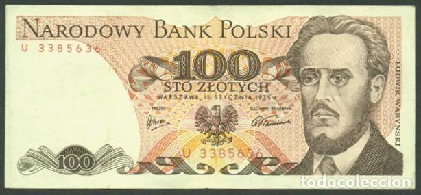 Billetes extranjeros: POLONIA (POLAND). 100 zlotych 1975. Pick 143a.