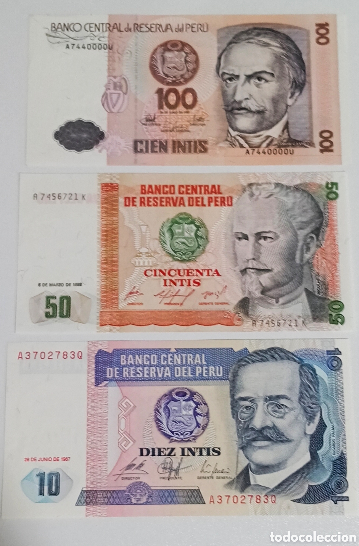 Billetes extranjeros: Set 3 billetes Peru original % sin circular - Foto 1