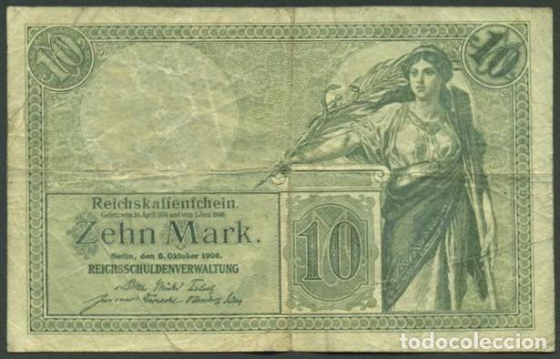 International Banknotes: ALEMANIA (Imperio). 10 mark 6.9.1906. Pick 9 b.