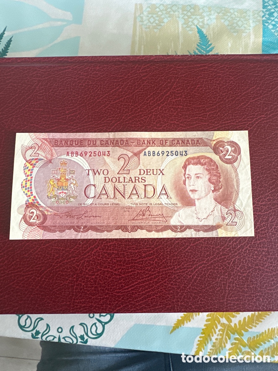 Billetes extranjeros: Billete de Canad&aacute; de 2 dollars a&ntilde;o 1974