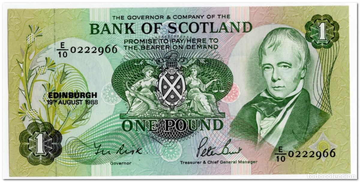 Billetes extranjeros: SCOTLAND,1 POUND,1988,P.111g,UNC