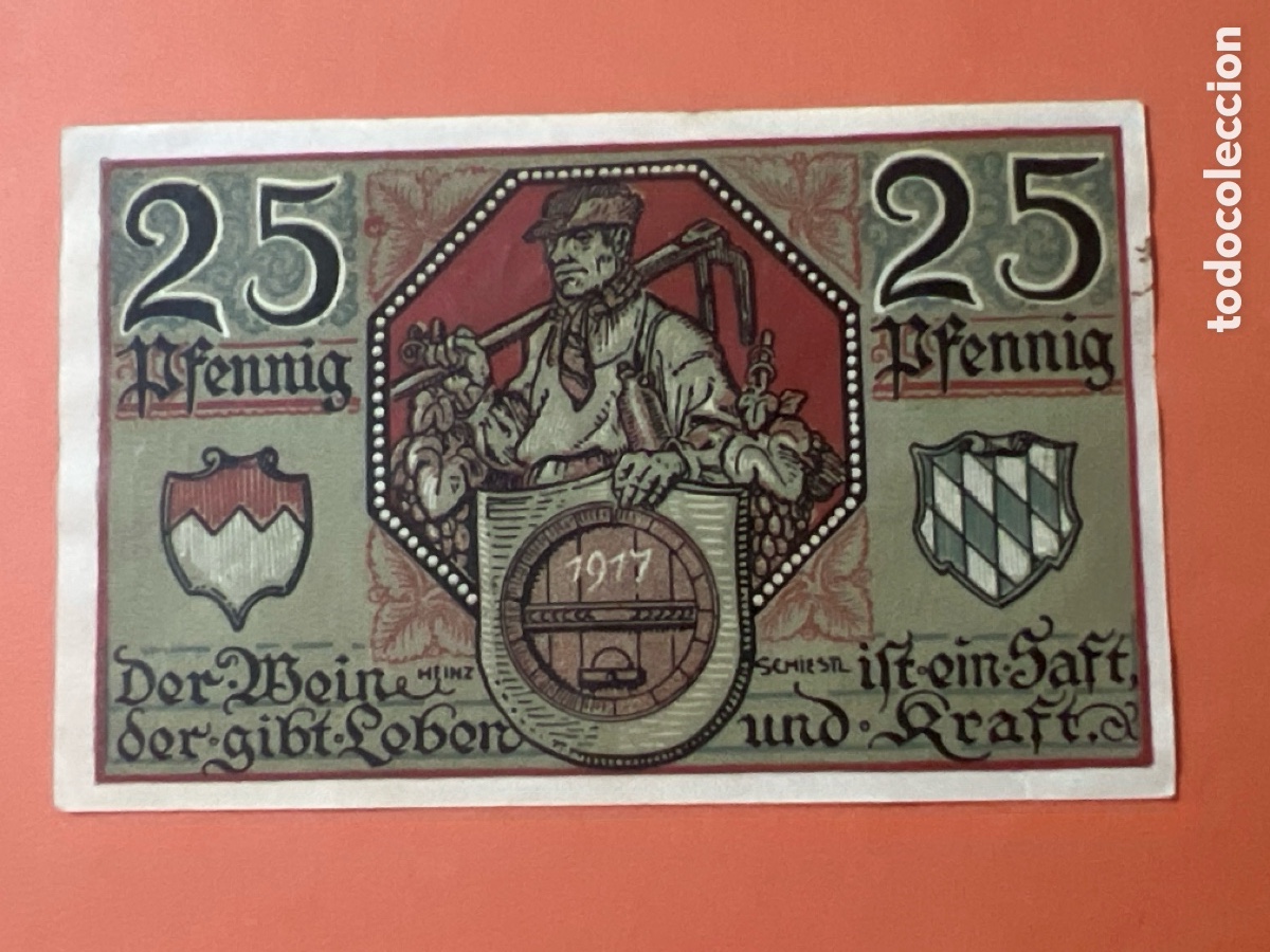 Billetes extranjeros: HB8. BILLETE - ALEMANIA - 25 Pfennig - 1921