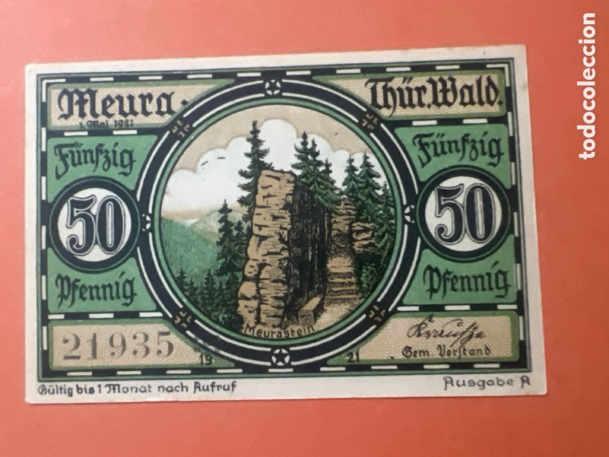 Billetes extranjeros: HB14. BILLETE - ALEMANIA - 50 Pfennig - 1921