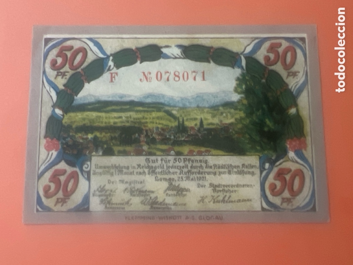 Billetes extranjeros: HB18. BILLETE - ALEMANIA - 50 Pfennig - 1921