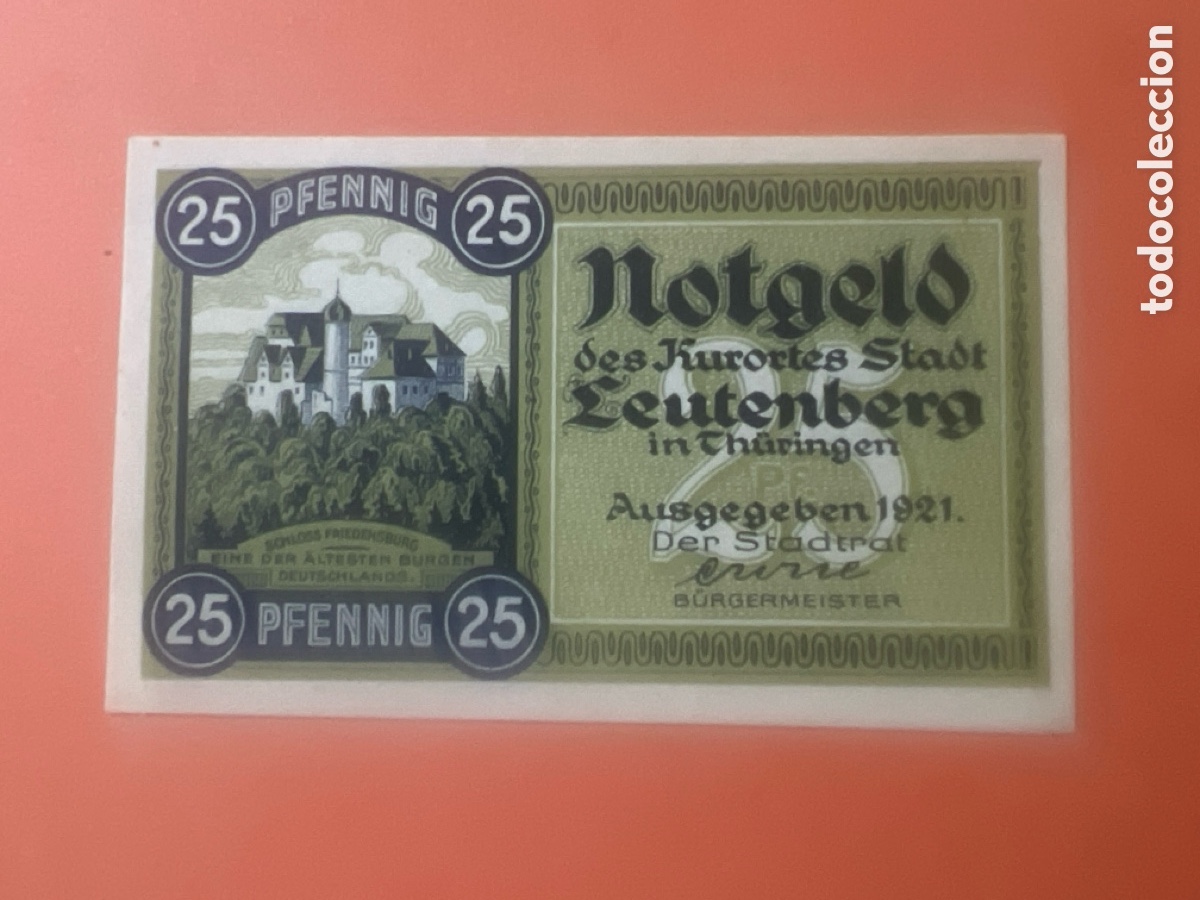Billetes extranjeros: HB21. HB14. BILLETE - ALEMANIA - 25 Pfennig - 1921