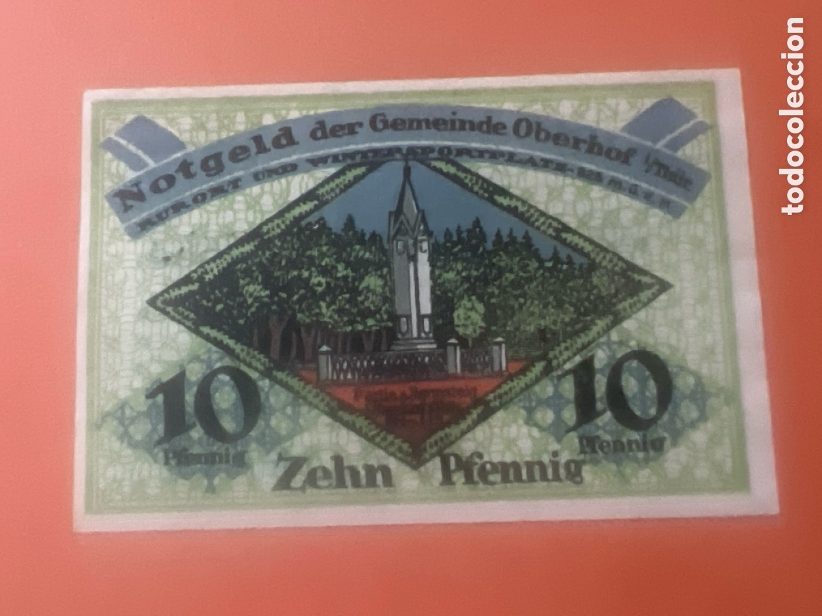 Billetes extranjeros: HB22. HB14. BILLETE - ALEMANIA - 10 Zhen Pfennig - 1921